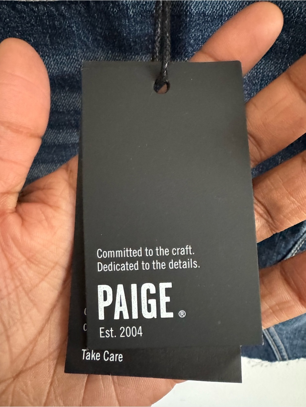 PAIGE Denim Mini Skirt Women’s Size 27 Raw Hem Medium Wash Jean Skirt NWT - Picture 8 of 8